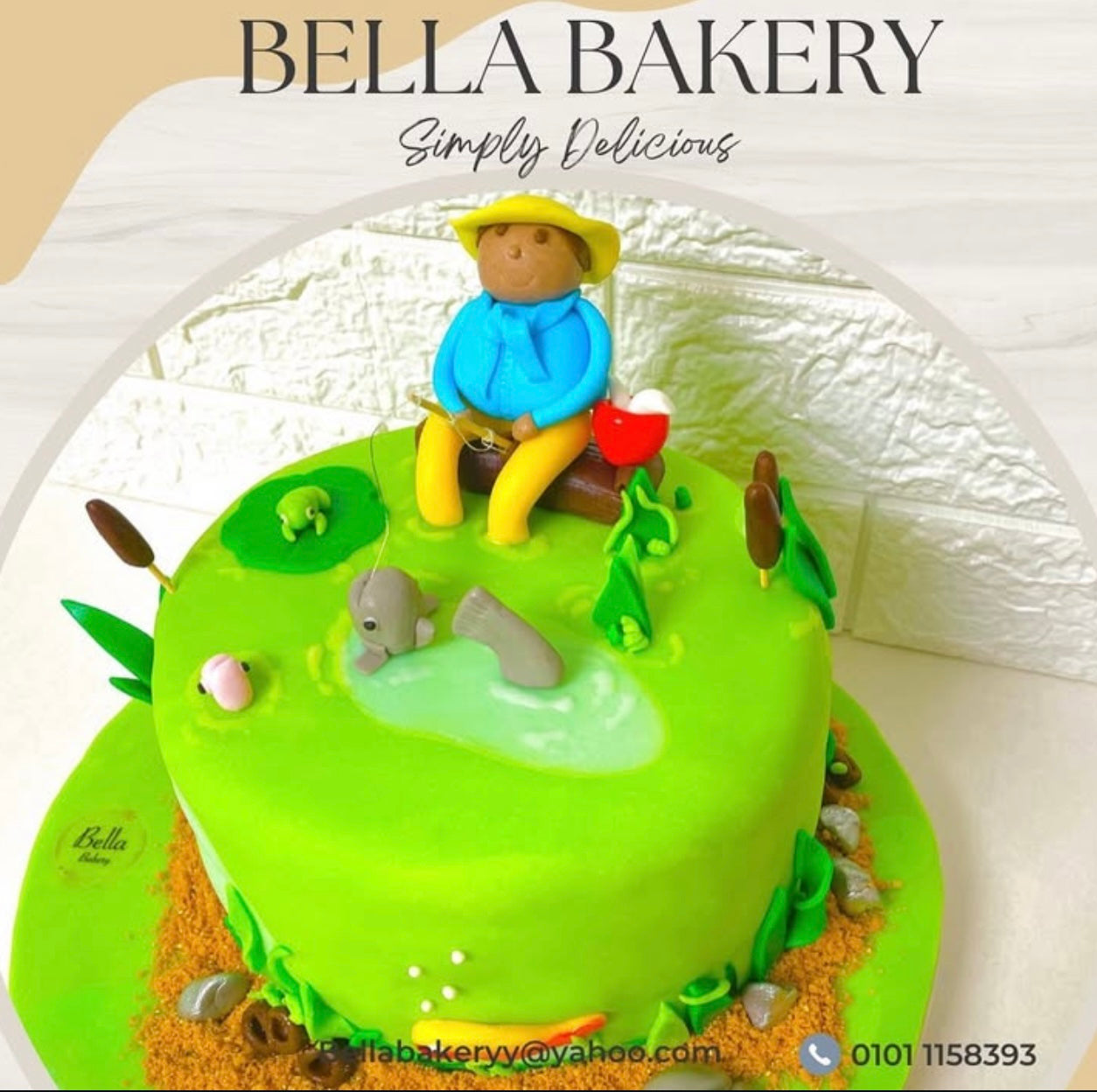 Customized birthday cake ( fishing man cake)