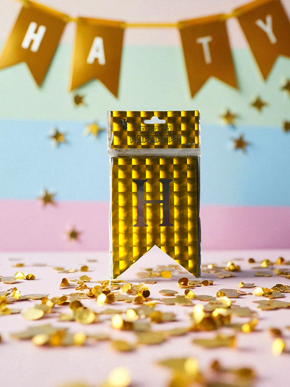 Happy Birthday Curtain Gold decoration