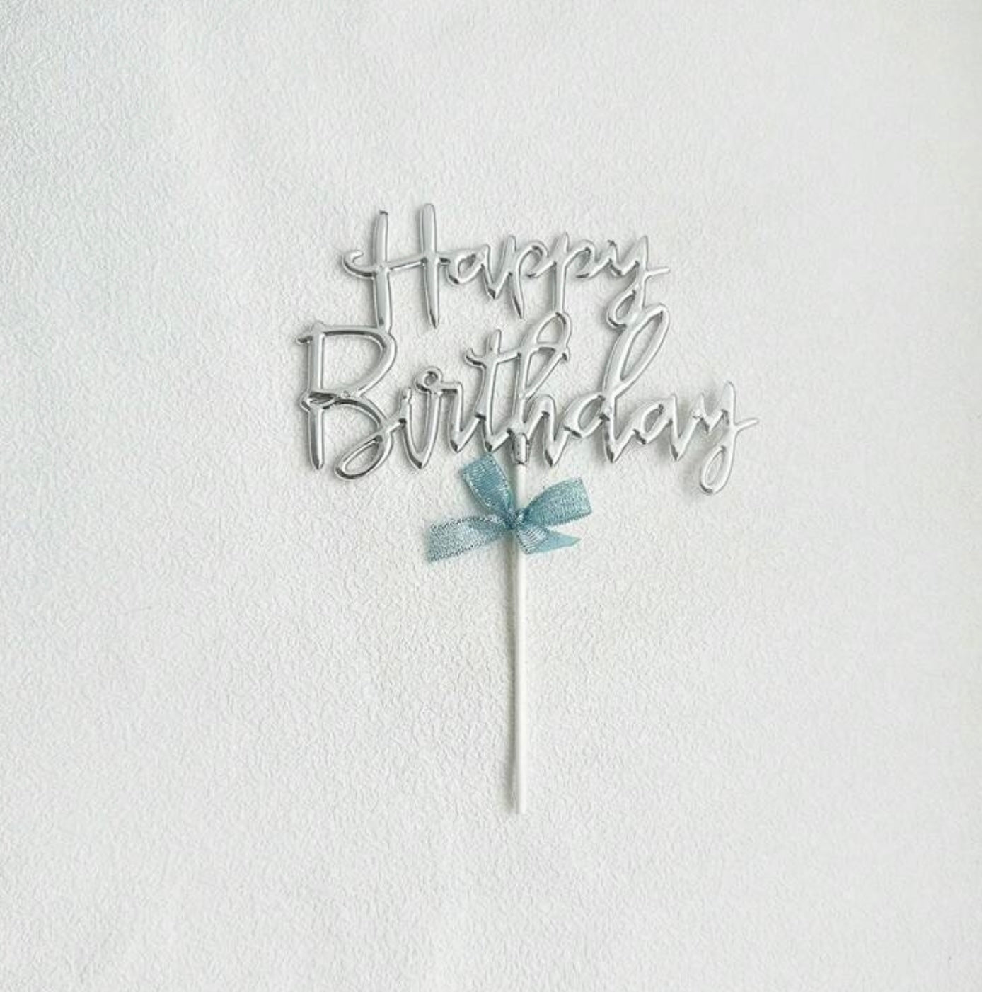 Silver Birthday Topper