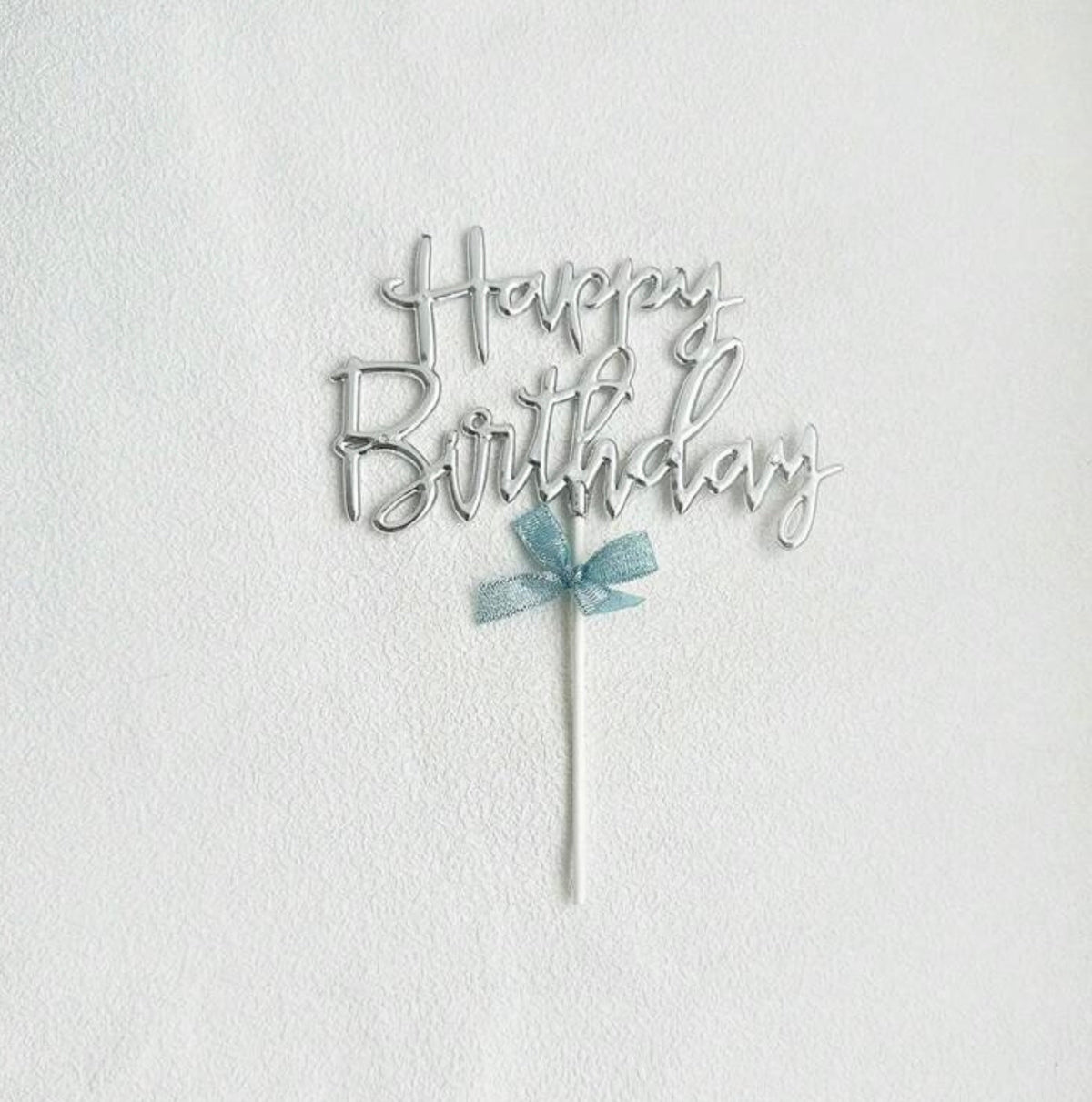 Silver Birthday Topper