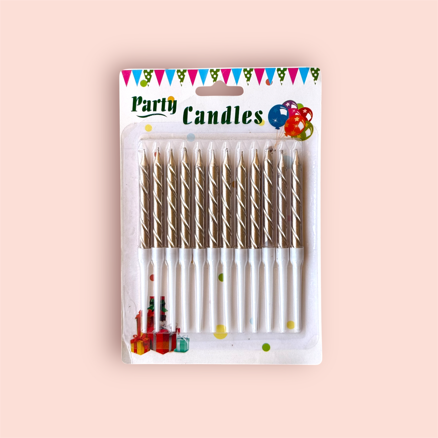 Rose Gold Birthday Candles Large Size