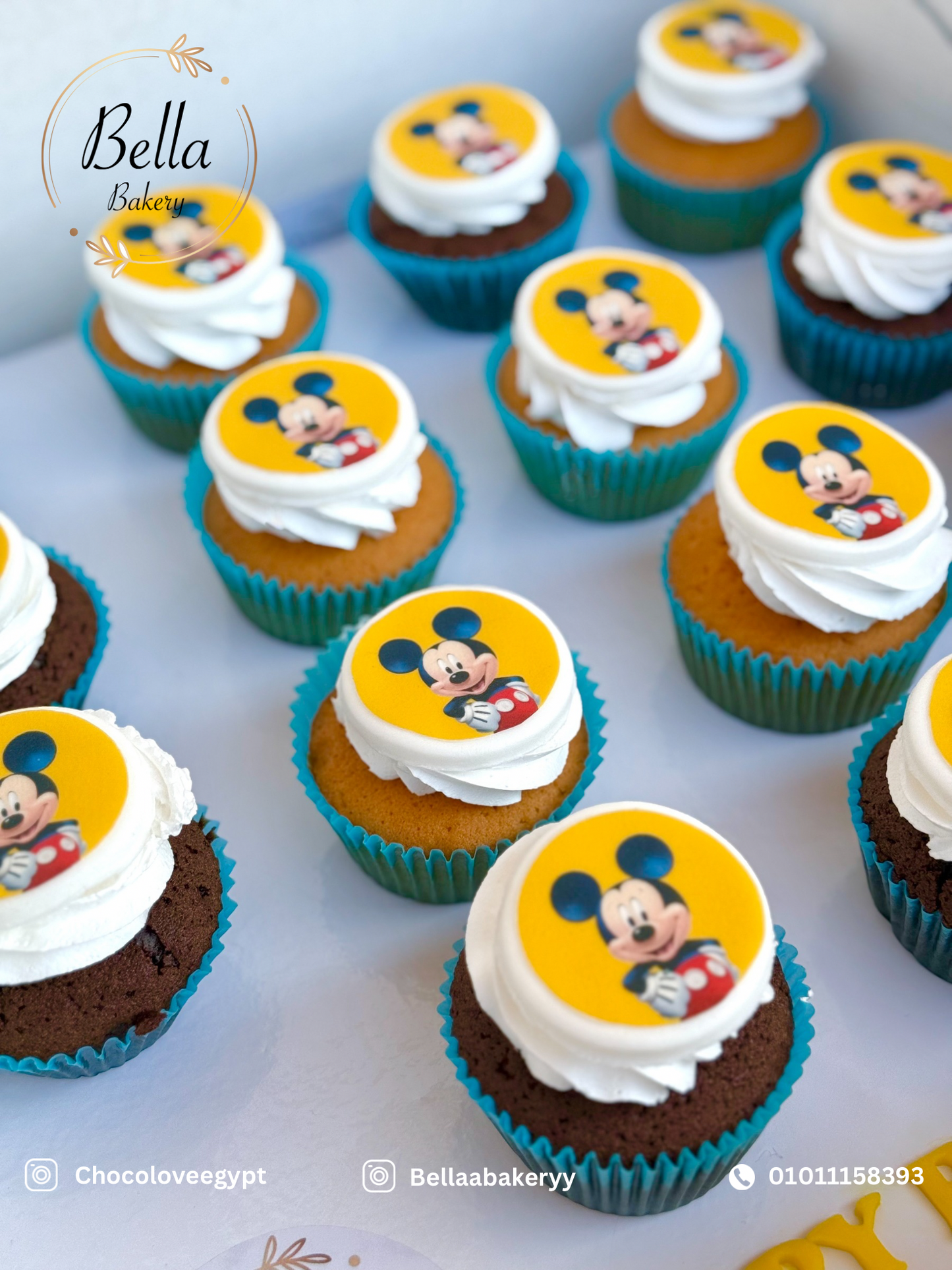 Customized Mickey Mouse Cupcakes