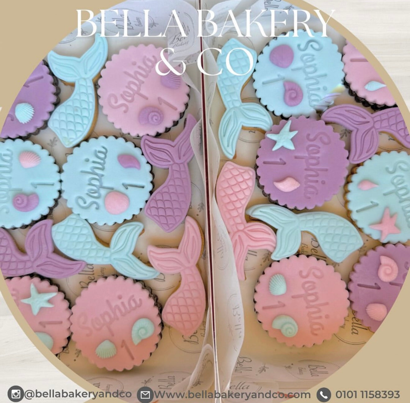 Customized Mermaid Cookies