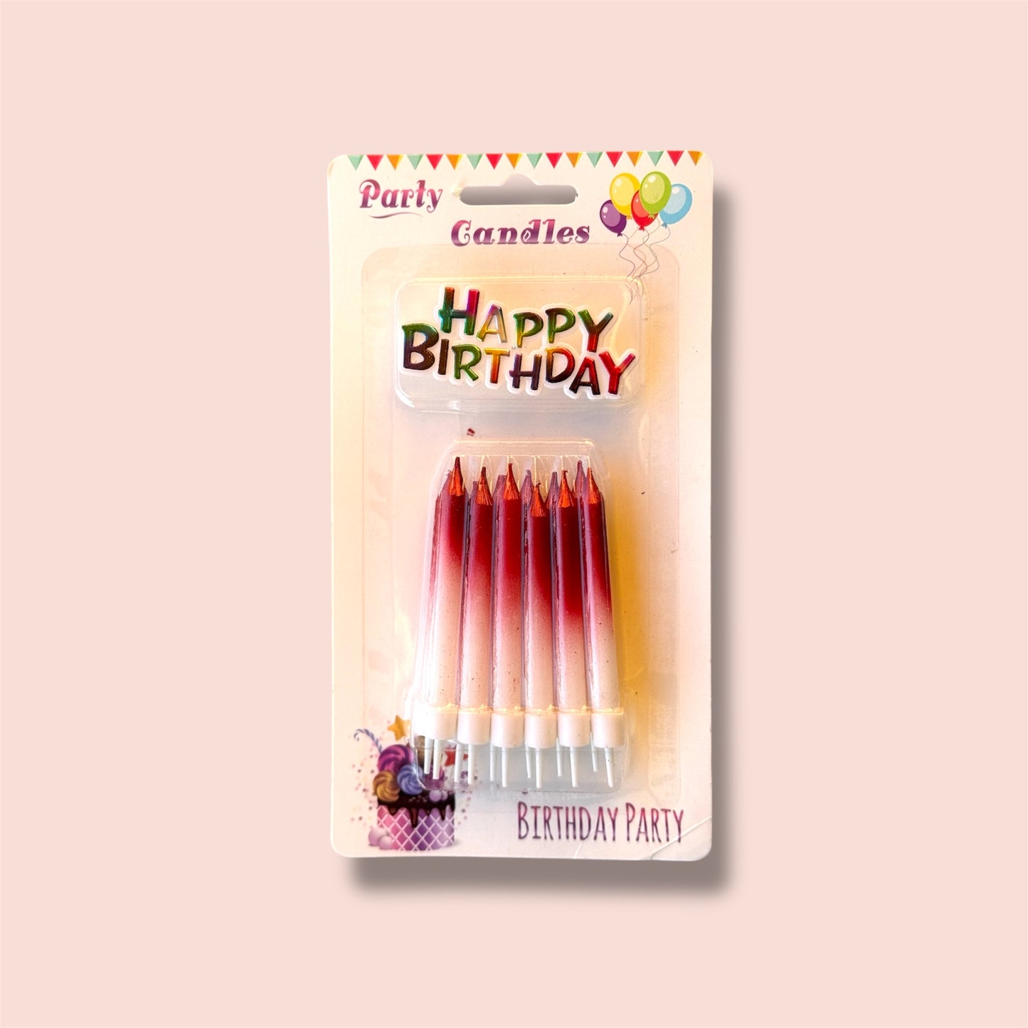 Birthday Candles| Gold x White| Red x White