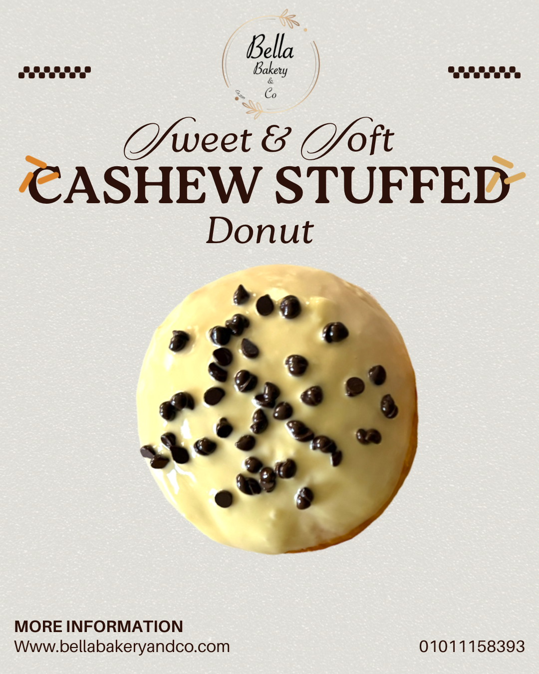 Cashew Stuffed Donut