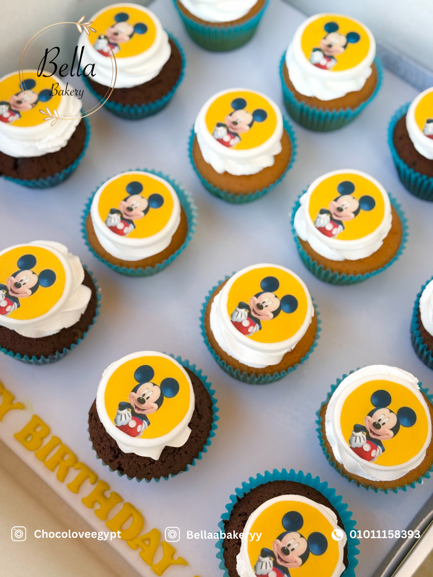 Customized Mickey Mouse Cupcakes