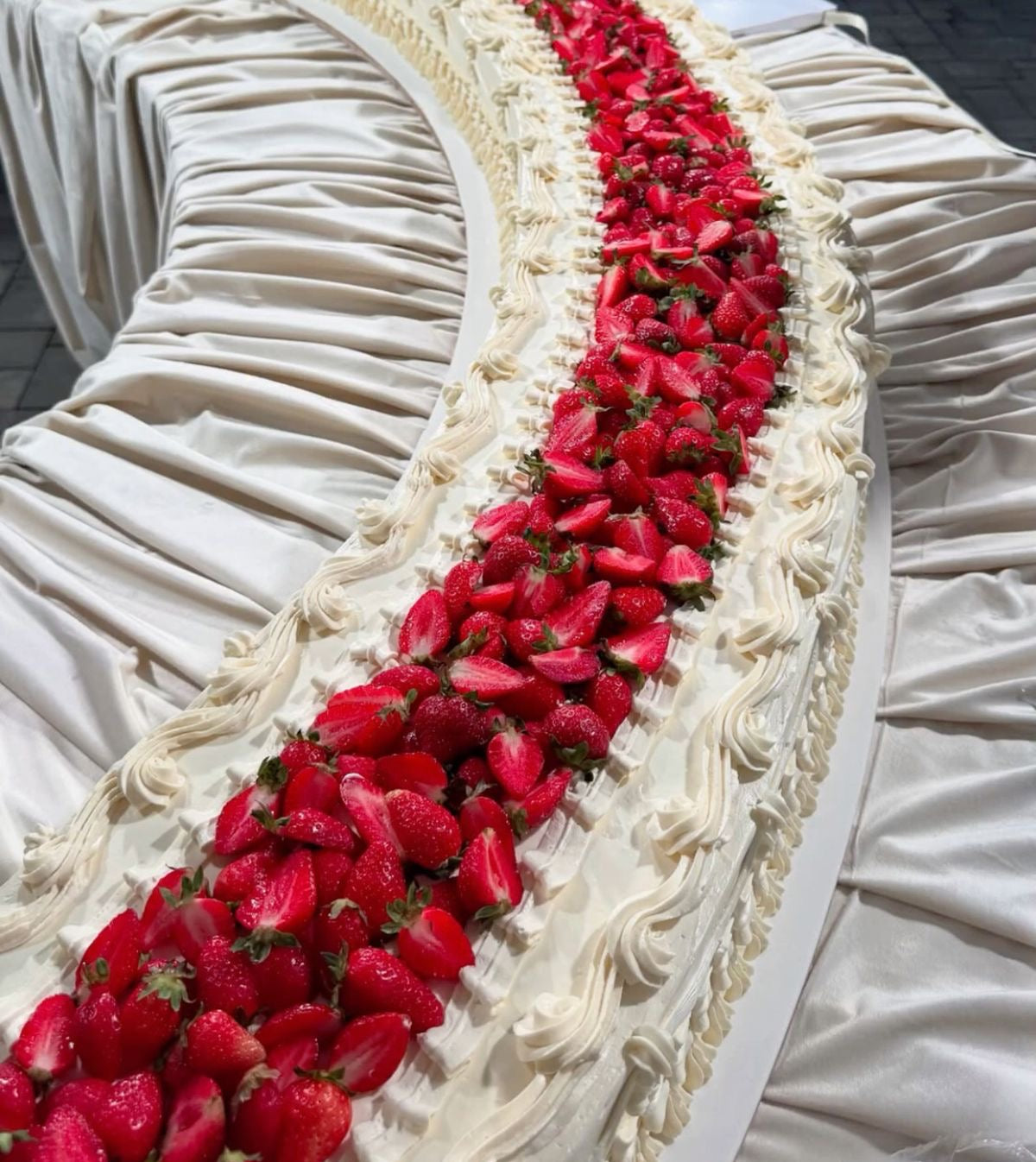 Curvy Italian Wedding Cake