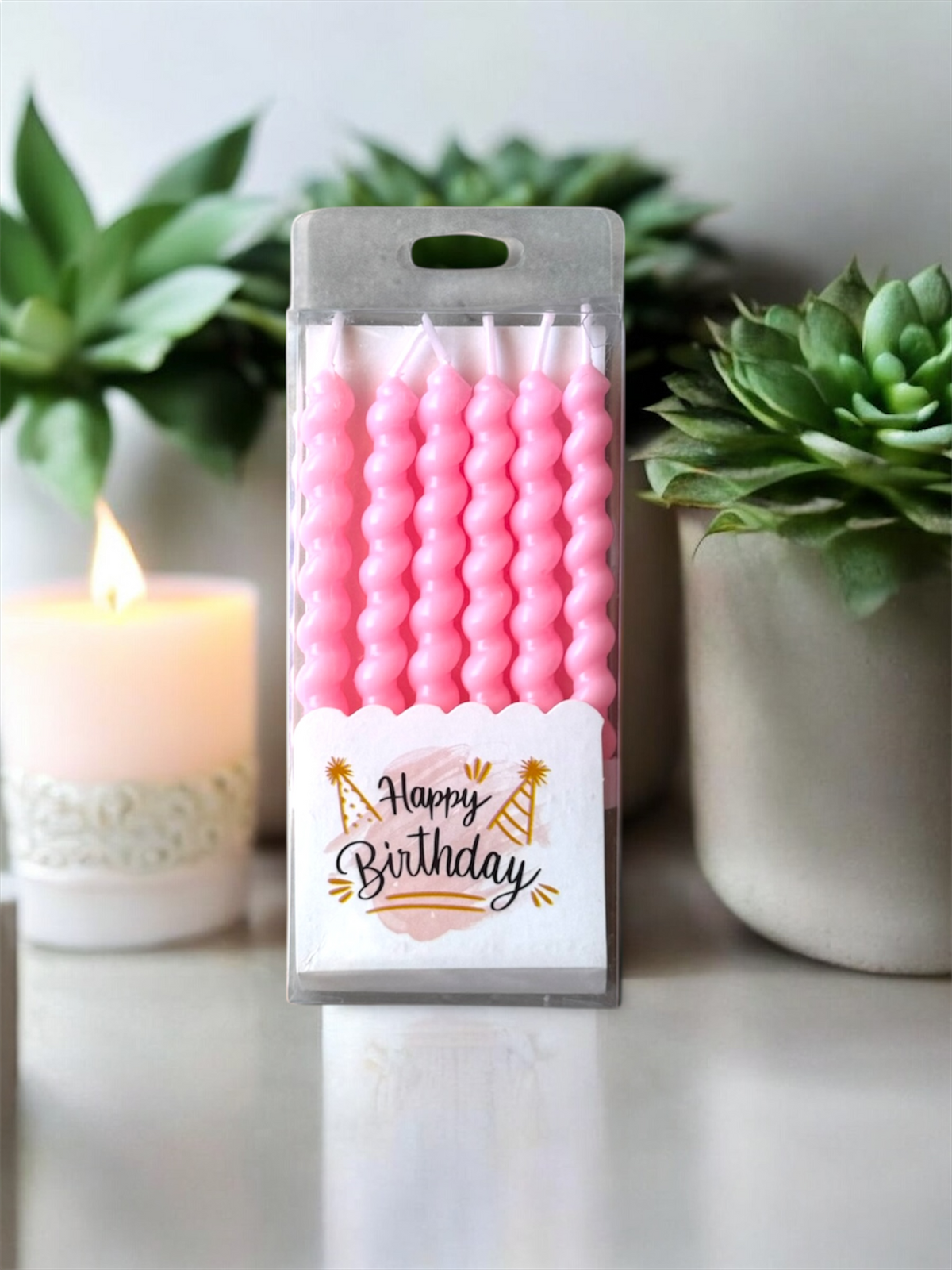 Birthday Pink Candles
