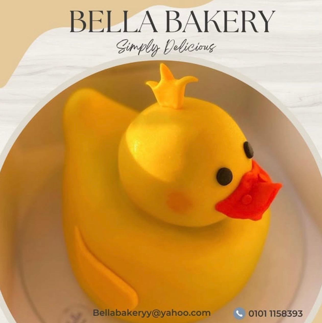 Customized Birthday Duck Cake