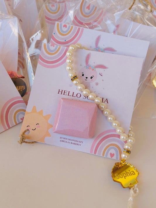 Customized Natural Chocolate Card with Tasbeeh
