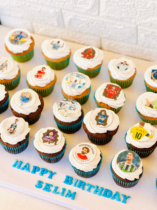Customized Cupcakes ( Football )
