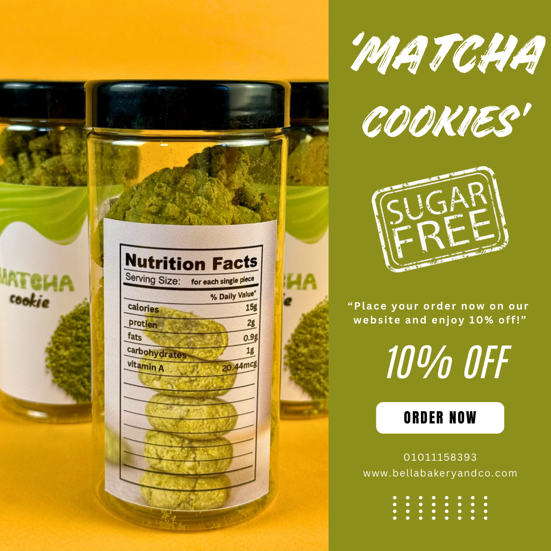 Matcha Healthy Cookies “Sugar Free”