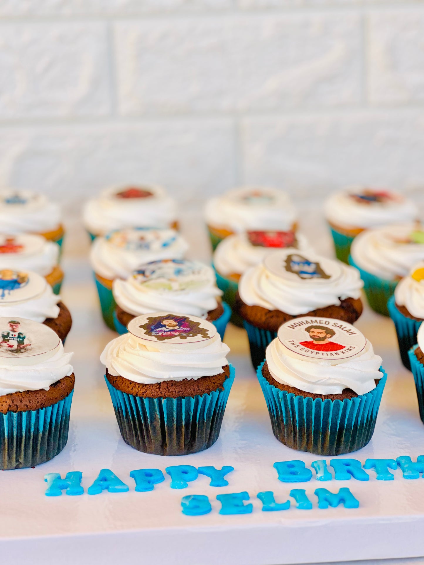 Customized Cupcakes ( Football )