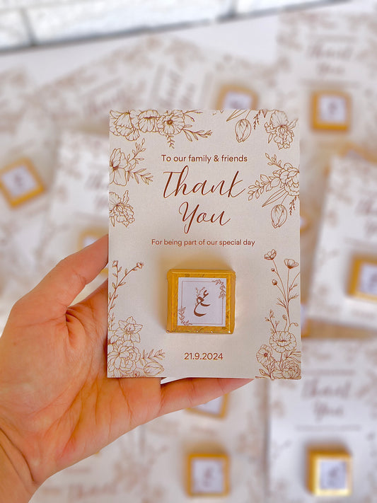 Customized Natural Chocolate Card