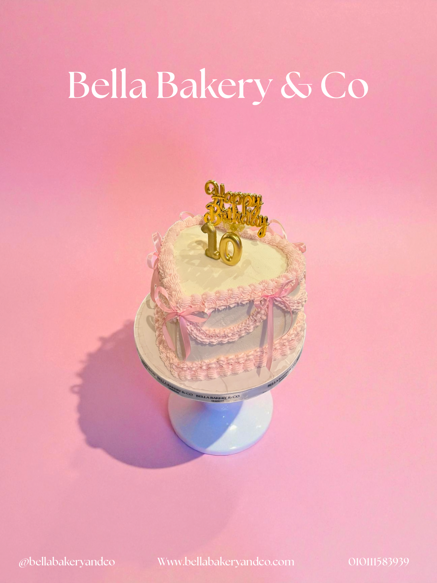 Pinky Vintage Birthday Cake