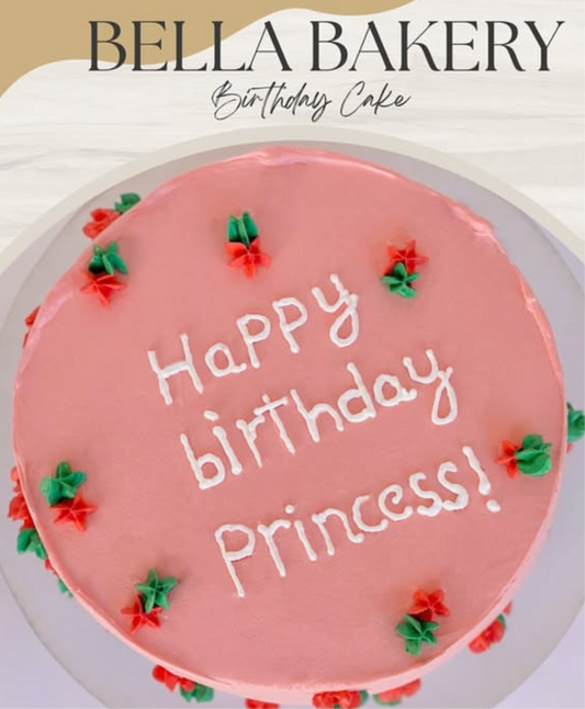 Customized Birthday pinky cake