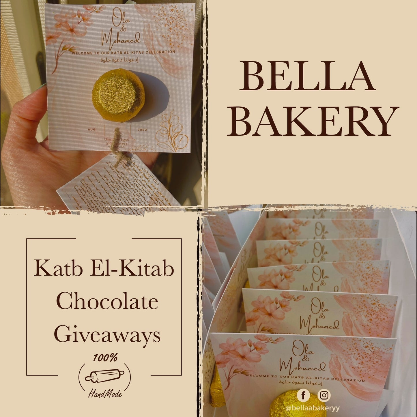 Katb Kitab Customized Natural Chocolate card