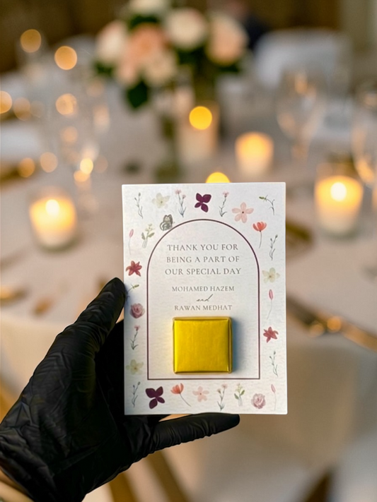 Customized Natural Chocolate Wedding Card