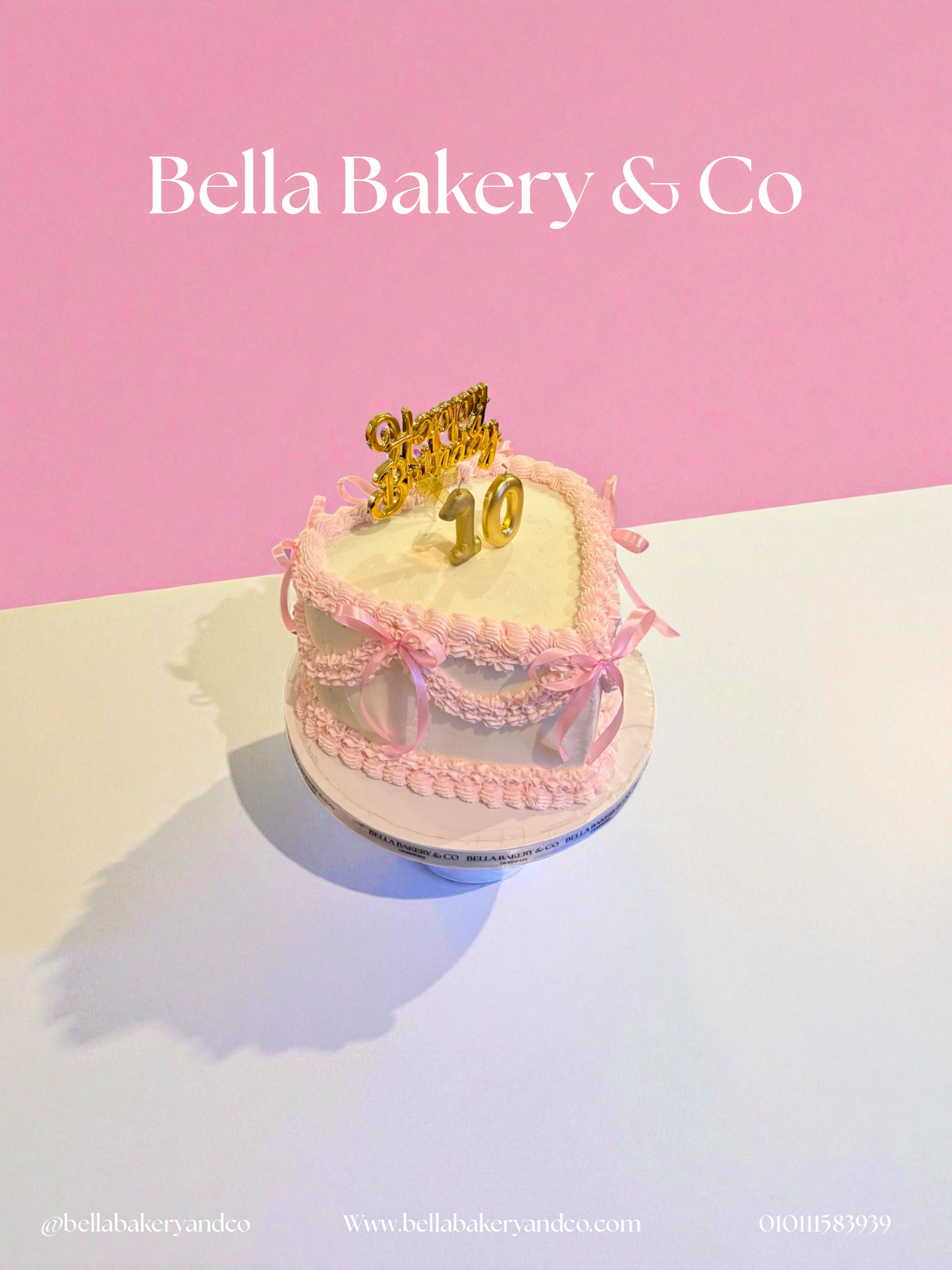 Pinky Vintage Birthday Cake