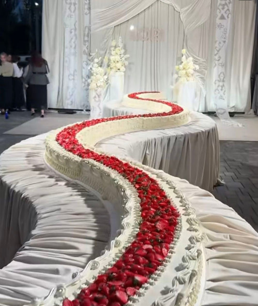 Curvy Italian Wedding Cake