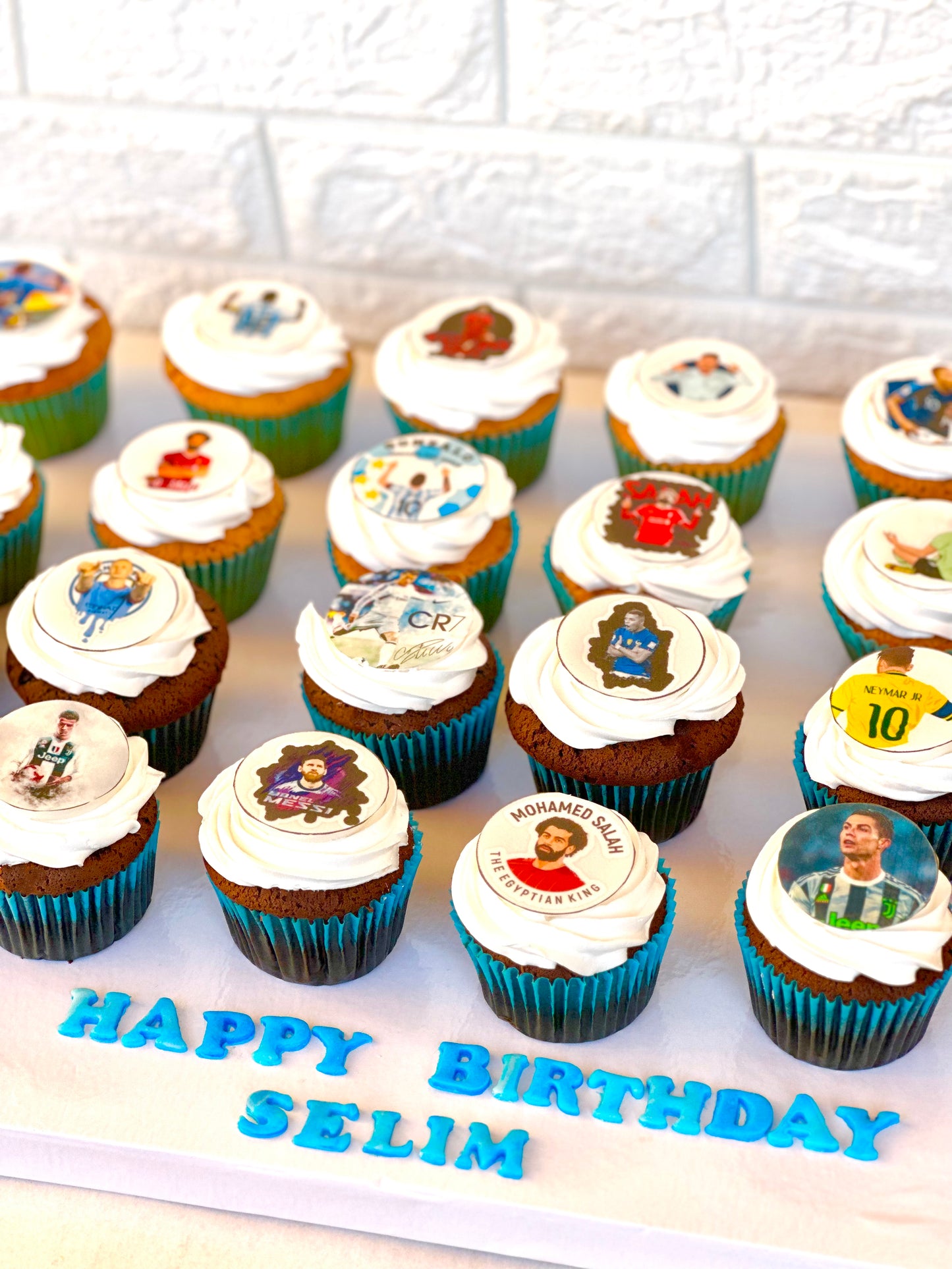 Customized Cupcakes ( Football )