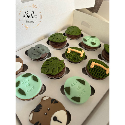 Customized Jungle Cupcakes