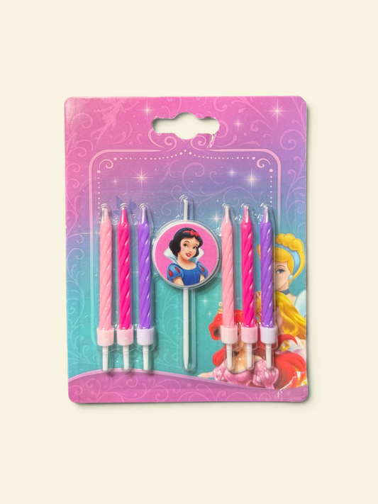 Princess Birthday Pink Candles