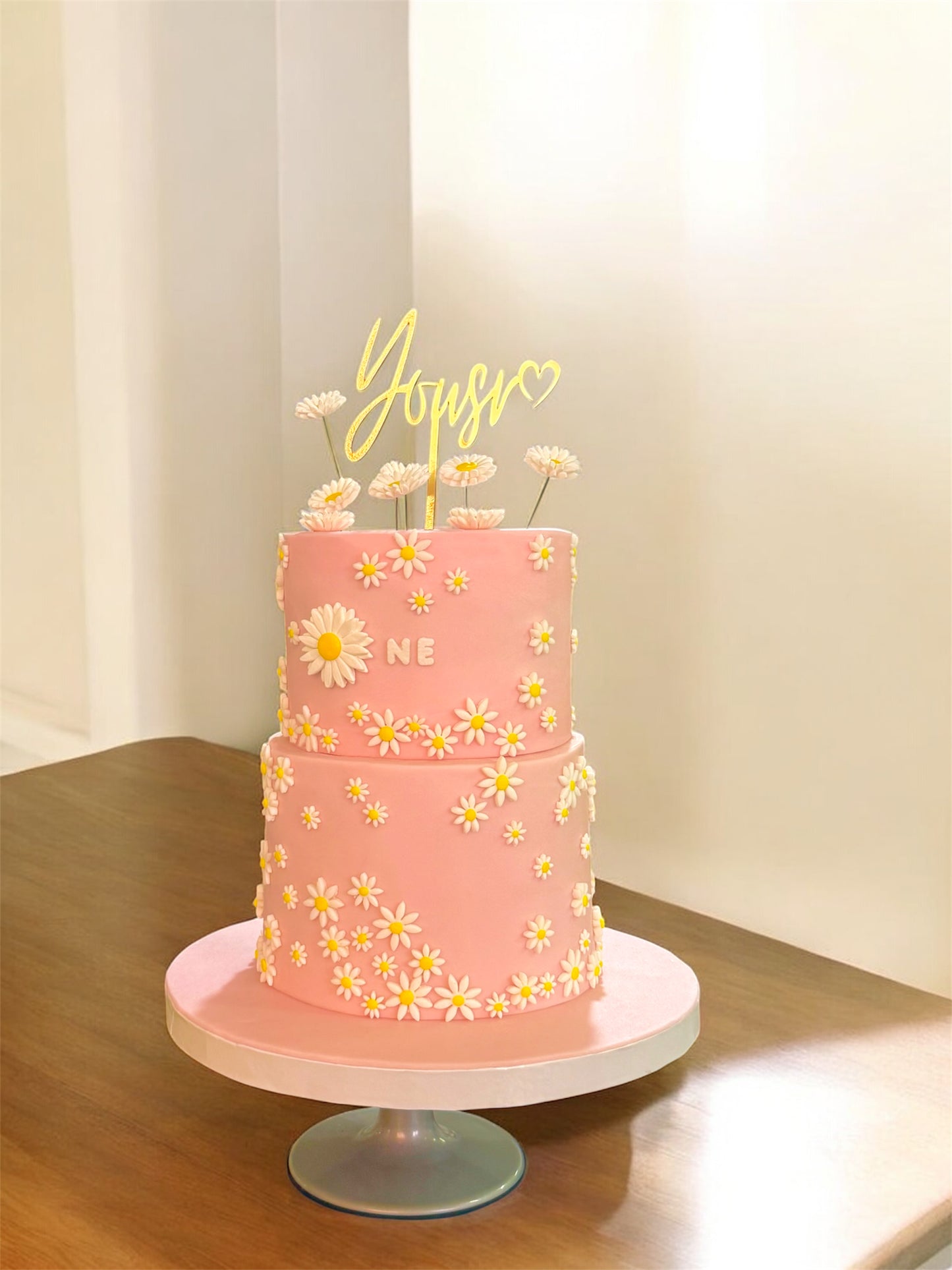 Customized Birthday Flowery Cake